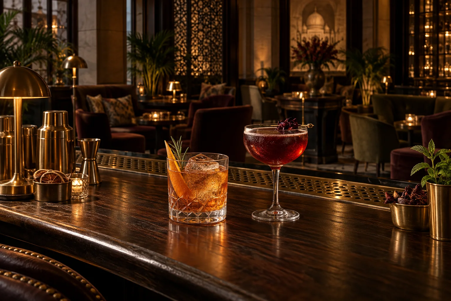 Concept image of signature cocktails at Crescent Resto Bar